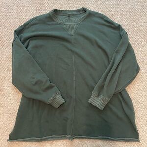 Aerie Small Green Crewneck Sweater Relaxed Fit